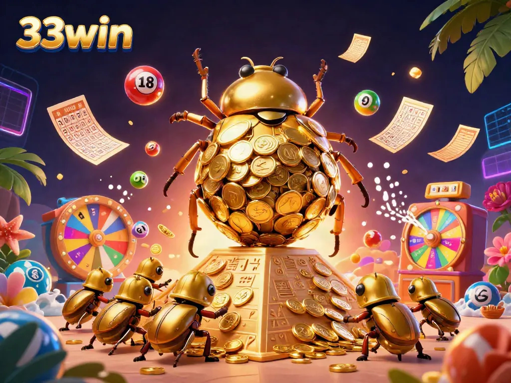 Experience thrilling gaming success at 33win with dynamic lottery balls, prizes, and rich casino elements.