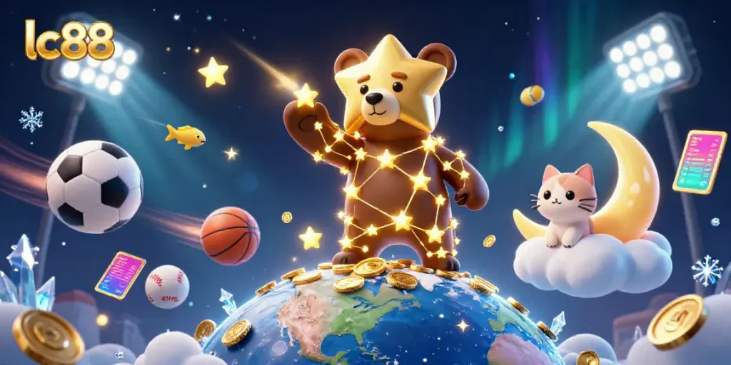 Experience thrilling games at lc88 with engaging characters, sports elements, and vibrant visuals.