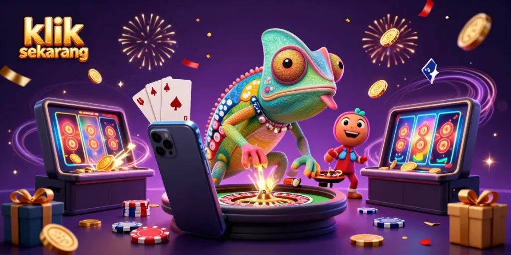 Klik sekarang dan menangkan hadiah menarik di kasino online dengan pemilik kasino chameleon dan permainan slot yang memukau.