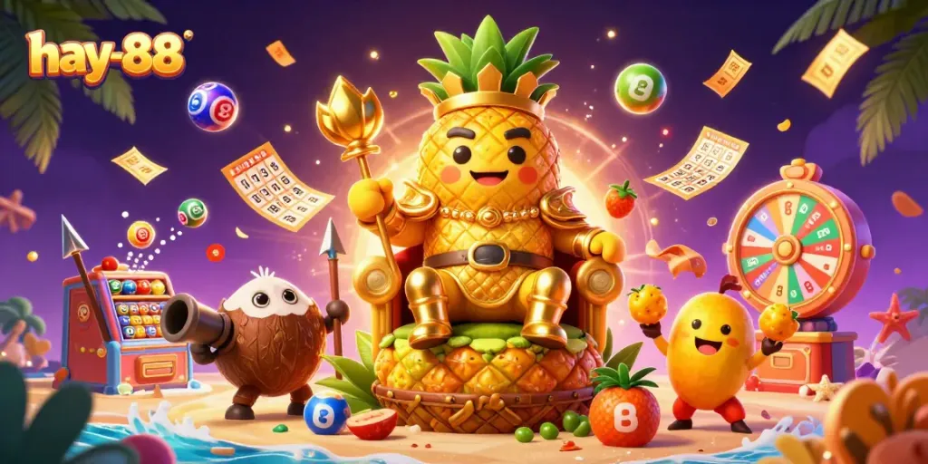 Experience thrilling chances to win at hay-88's vibrant lottery filled with colorful elements and gold.