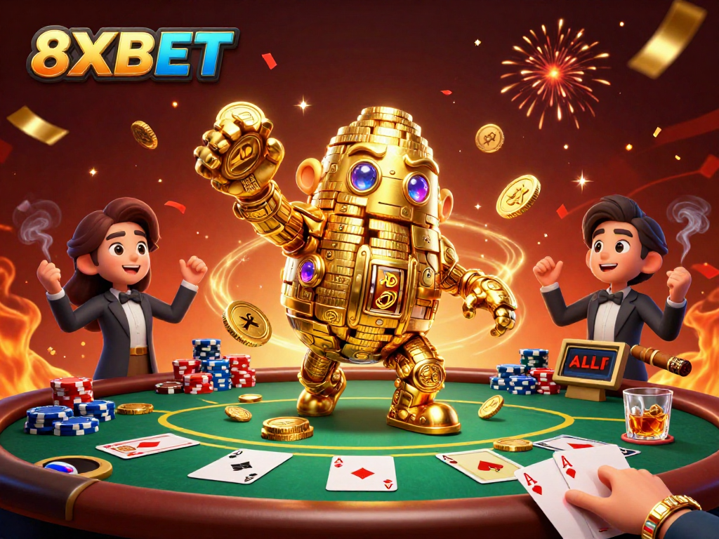 Experience thrilling gameplay at 8XBET with our vibrant casino scenes featuring exciting poker action.