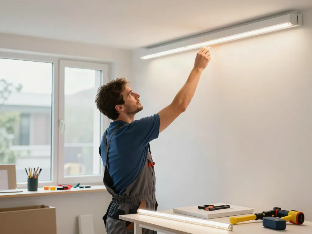 Banda LED montată profesional de un furnizor de servicii de încredere.