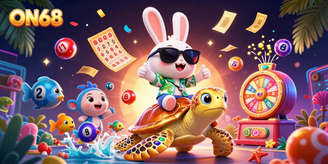 Play games and win at ON68 with exciting lottery elements and vibrant casino atmosphere.