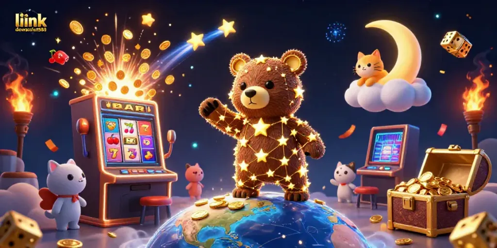 Menangkan hadiah dengan link dewataslot888 yang menarik pada ilustrasi kasino 3D yang kaya dan penuh warna