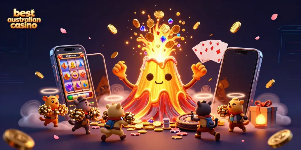 Experience the thrill of best australian casino gaming with an erupting volcano of rewards.