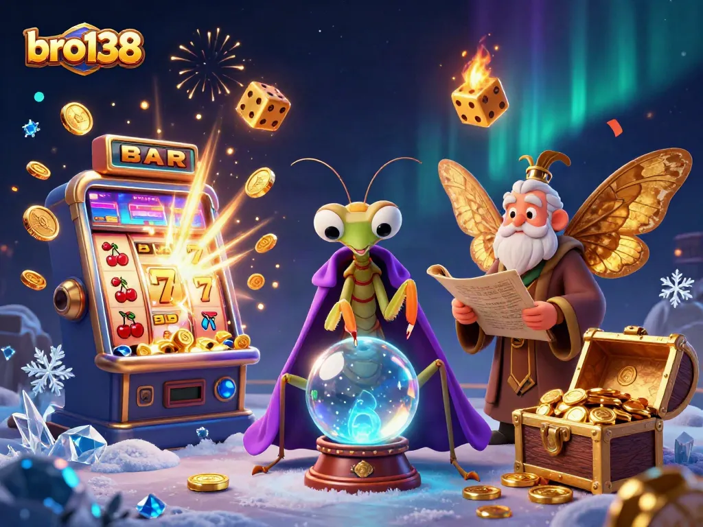 Engage with bro138's thrilling casino vibes through vivid slot machine action and enchanting fortune teller artistry.