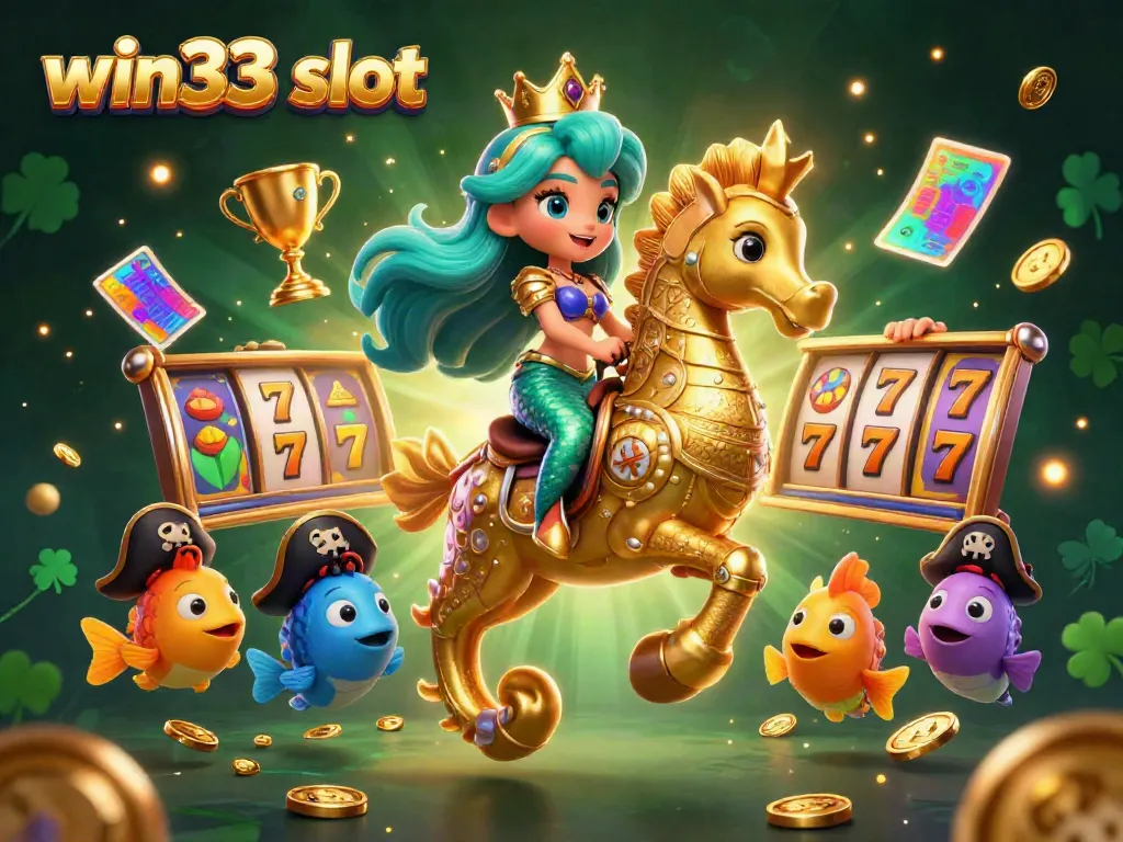 Experience the excitement of win33 slot with a dynamic 3D mermaid princess and rich gaming elements.