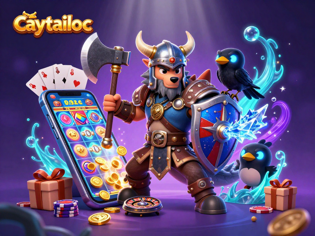 Spin vibrant slot reels and collect winnings with caytailoc in this animated casino adventure.