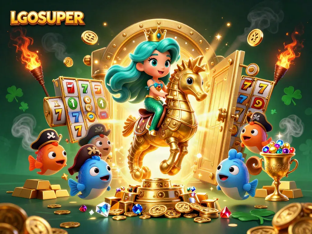 Experience the magic of LGOSUPER with vibrant gameplay and treasure in an enchanting underwater casino.