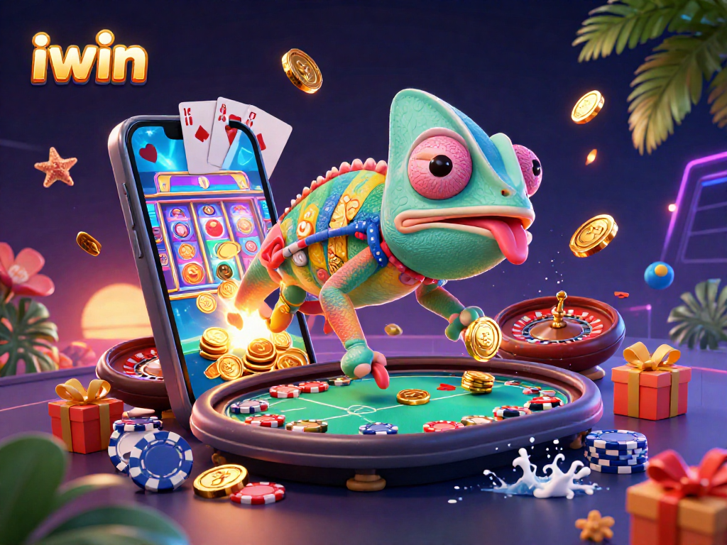 Spin to win with iwin: Enjoy colorful slots and games with the chameleon casino owner.