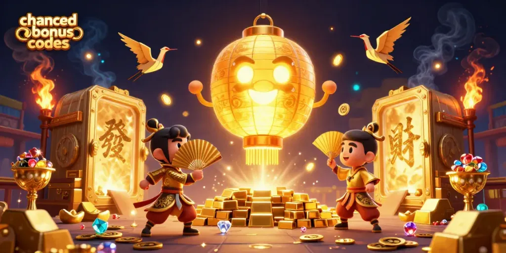Capture the excitement with Chanced Casino Bonus Codes illuminating a vibrant casino scene.
