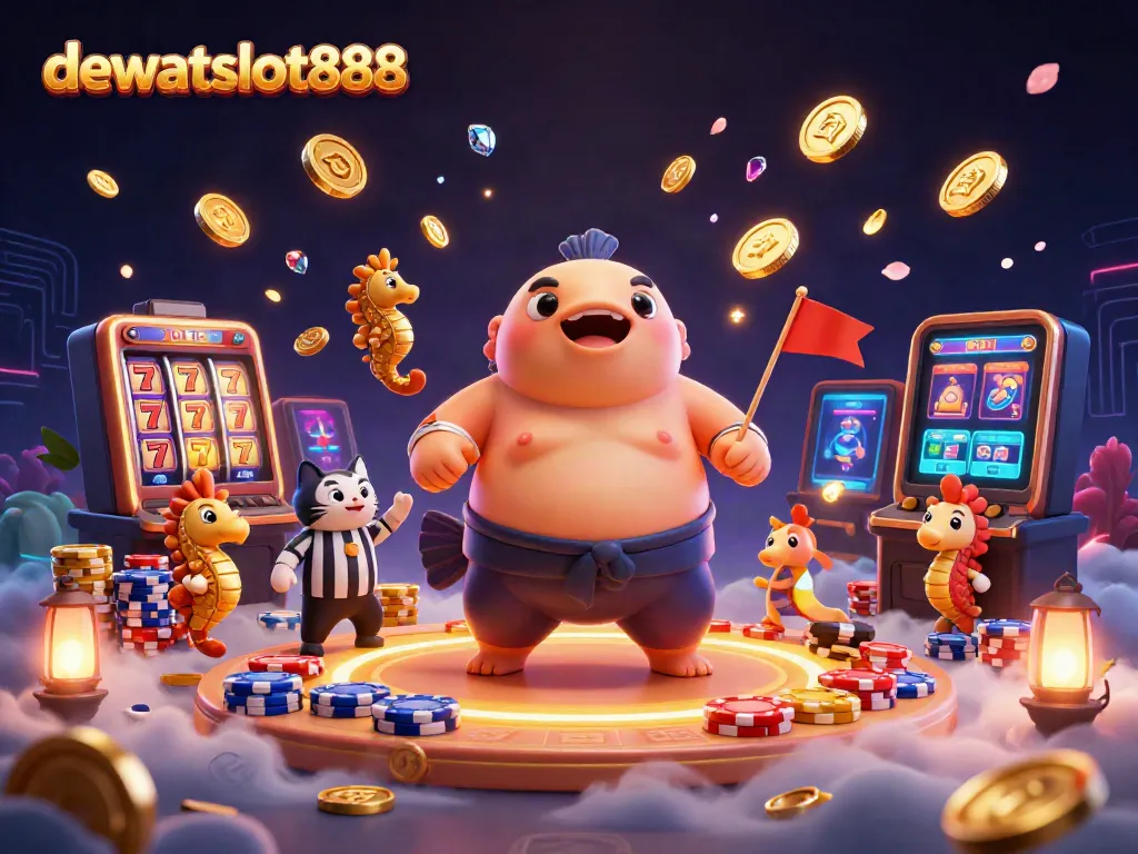 Permainan slot dalam suasana seru dan interaktif di dewataslot888, dengan berbagai simbol permainan yang menarik.