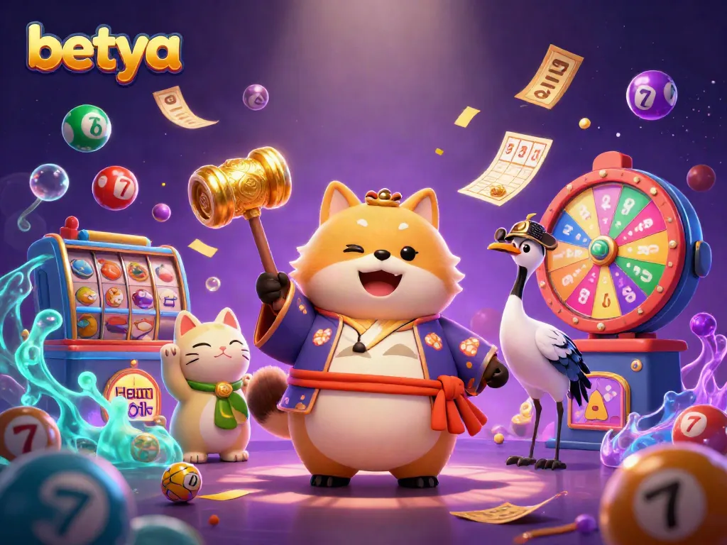 Engage in winning fun with betya's vibrant and dynamic casino world illustration.