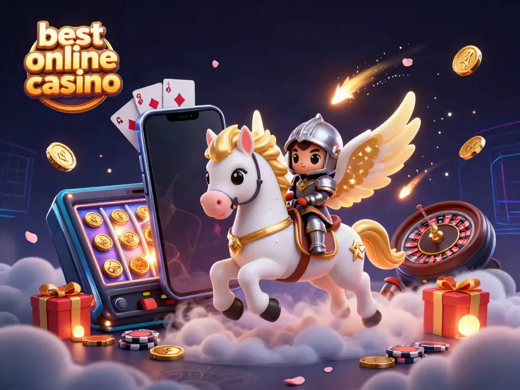 Experience the thrill at the best online casino with vibrant 3D graphics of gambling excitement.