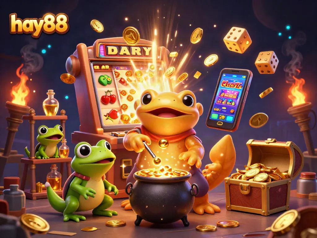 Experience thrilling slots at hay88 with a golden salamander alchemist transforming base metals into jackpots.